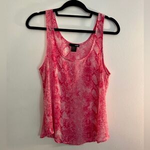Aqua brand pink snake print blouse tank top